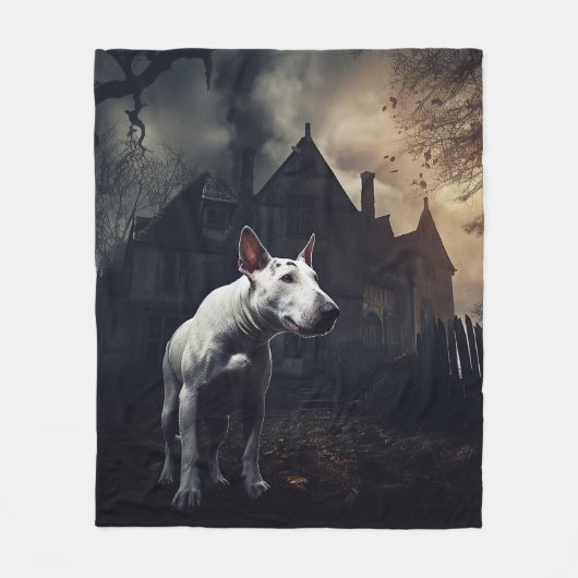Bull Terrier Halloween eng Fleece Deken (Voorkant)