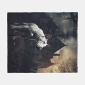 Bull Terrier Halloween eng Fleece Deken (Voorkant (Horizontaal))