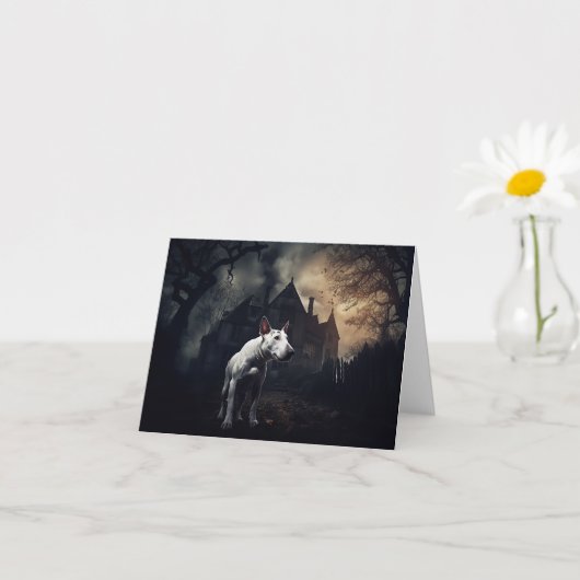 Bull Terrier Halloween eng Kaart (Kleine Plant)