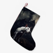 Bull Terrier Halloween eng Kleine Kerstsok (Voorkant (Hangend))