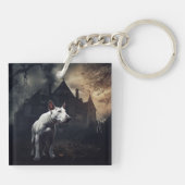 Bull Terrier Halloween eng Sleutelhanger (Achterkant)