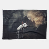 Bull Terrier Halloween eng Theedoek (Horizontaal)