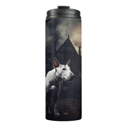 Bull Terrier Halloween eng Thermosbeker (Voorkant)