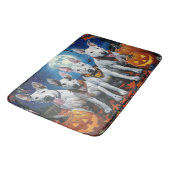 Bull Terrier Halloween Griezelen Badmat (Gekanteld)