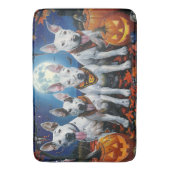 Bull Terrier Halloween Griezelen Badmat (Voorkant Verticaal)
