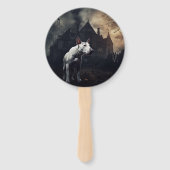 Bull Terrier Halloween Griezelen Handwaaier (Achterkant)