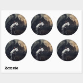 Bull Terrier Halloween Griezelen Ronde Sticker (Vel)