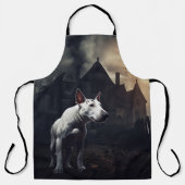 Bull Terrier Halloween Griezelen Schort (Voorkant)