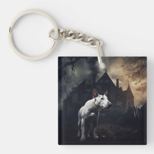 Bull Terrier Halloween Griezelen Sleutelhanger