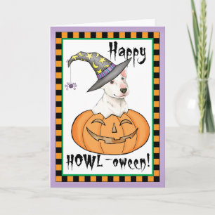 Bull terrier Halloween Kaart