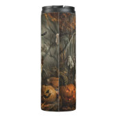 Bull Terrier Halloween Nacht Doggy Delight Thermosbeker (Achterkant)