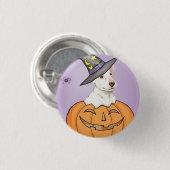 Bull Terrier Halloween Ronde Button 3,2 Cm (Voorkant /achterkant)