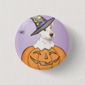 Bull Terrier Halloween Ronde Button 3,2 Cm (Voorkant)