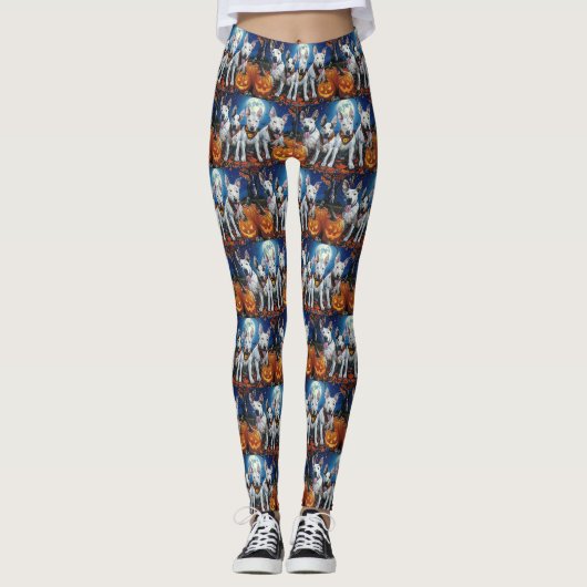 Bull Terrier Halloween Spoken Leggings (Voorkant)