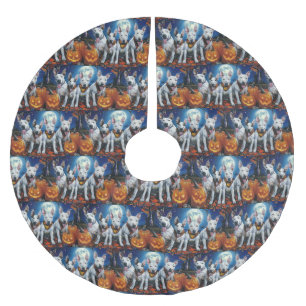 Bull Terrier Halloween Spooky Kerstboom Rok