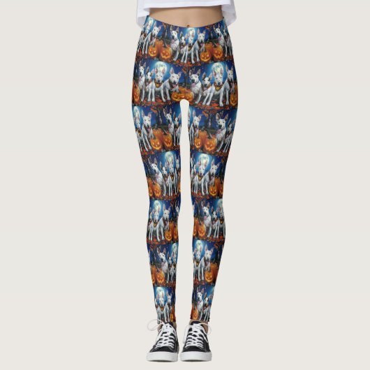 Bull Terrier Halloween Spooky Leggings (Voorkant)