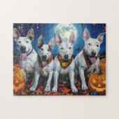 Bull Terrier Halloween Spooky Legpuzzel (Horizontaal)