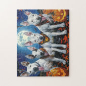 Bull Terrier Halloween Spooky Legpuzzel (Verticaal)