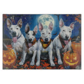 Bull Terrier Halloween Spooky Snijplank (Voorkant)