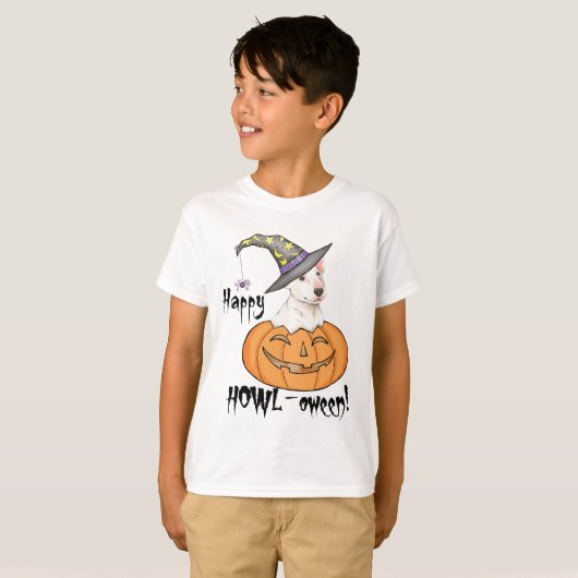 Bull Terrier Halloween T-Shirt (Voorkant volledig)