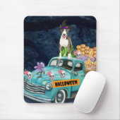 Bull Terrier Halloween Truck Scary Night Muismat (Met muis)