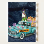 Bull Terrier Halloween Truck Scary Night Planner (Achterkant)
