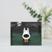 Bull Terrier Halloween Vampire Briefkaart (Staand voorkant)