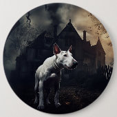 Bull Terrier Halloween Verschrikkelijk Ronde Button 6,0 Cm (Voorkant)