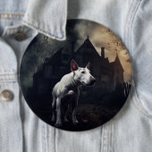 Bull Terrier Halloween Verschrikkelijk Ronde Button 6,0 Cm (In situ)