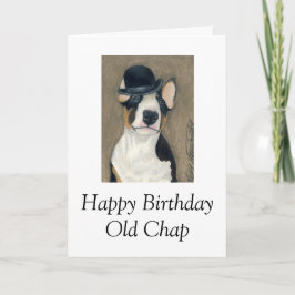 Bull Terrier hoed verjaardagskaart Kaart