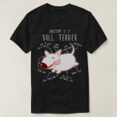 Bull Terrier Hond Anatomie 1 T-shirt (Design voorkant)