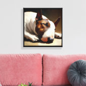 Bull Terrier hond Canvas Afdruk (Insitu (Woonkamer))