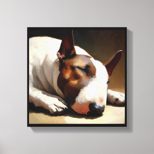 Bull Terrier hond Canvas Afdruk (Voorkant)