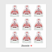 Bull Terrier Hond Familie Lelijke Kersttrui Sticker (Vel)
