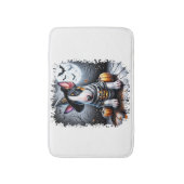 Bull Terrier Hond Halloween Badmat (Voorkant Verticaal)