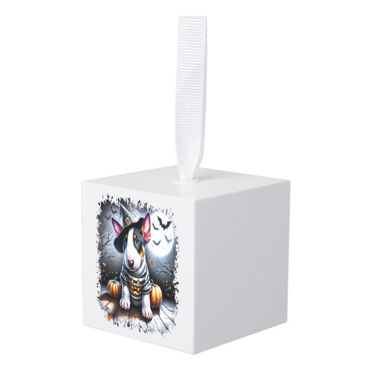 Bull Terrier hond Halloween Decoratie (Voorkant hoekig)
