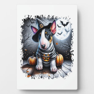 Bull Terrier Hond Halloween Fotoplaat