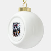 Bull Terrier Hond Halloween Keramische Bal Ornament (Rechts)