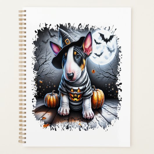 Bull Terrier hond Halloween Planner (Voorkant)