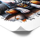 Bull Terrier Hond Halloween Poster (Hoek)