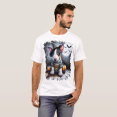 Bull Terrier hond Halloween T-shirt (Voorkant volledig)
