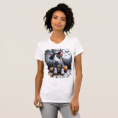 Bull Terrier hond Halloween T-shirt (Voorkant volledig)