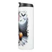 Bull Terrier Hond Halloween Thermosbeker (Geroteerd rechts)