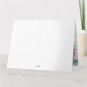 Bull Terrier hond in Kerstbezorgingswagen Sneeuw Kaart (Achterkant)