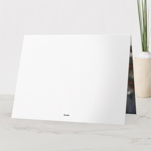 Bull Terrier Hond in Sneeuw Kerstmis Kaart (Achterkant)