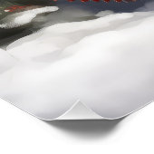 Bull Terrier Hond in Sneeuw Kerstmis Perfect Poster (Hoek)