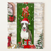 Bull Terrier hond kerst  Planner (Achterkant)