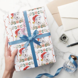 Bull Terrier Hond Kerstpatroon Cadeaupapier