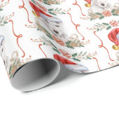 Bull Terrier Hond Kerstpatroon Cadeaupapier (Rol Hoek)