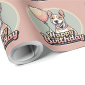 Bull Terrier hond kleurrijk Cadeaupapier (Rol Hoek)